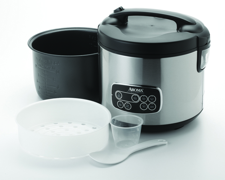 Aroma Arc 3000sb 20 Cup Cooked Digital Cool Touch Rice Cooker Food