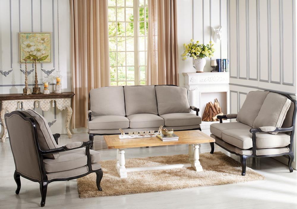 Baxton Studio Antoinette Classic Antiqued French Sofa Set