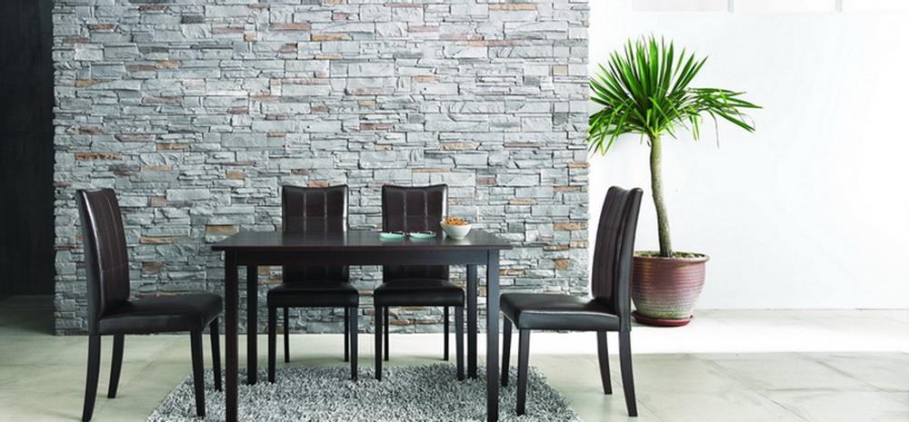 Baxton Studio Eden Dark Brown Dining Set