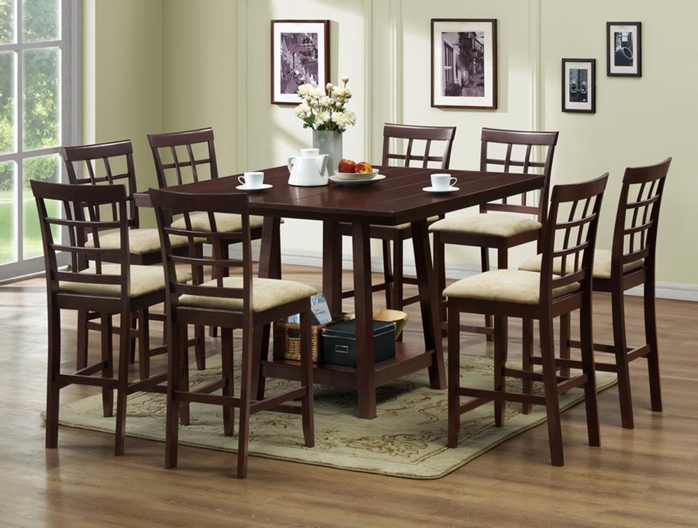 Baxton Studio Katelyn Modern Pub Table Set - 7 Piece Modern Dining Set