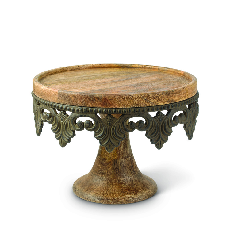 GG Antiquity LargeWood Cake Pedestal