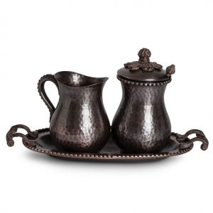 GG Cream and Sugar Set Antique Copper