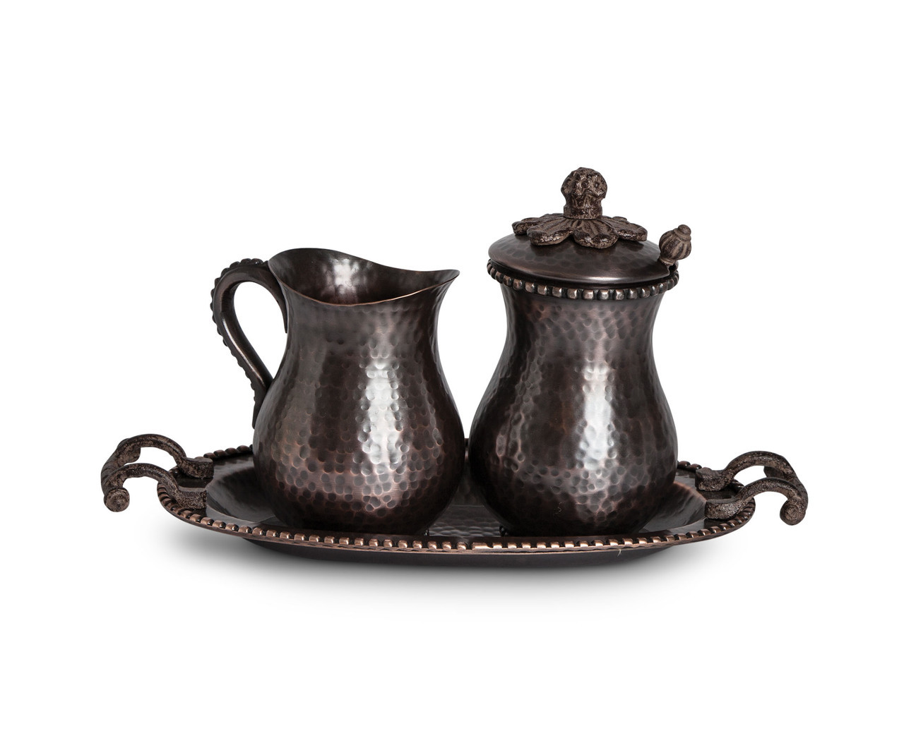 GG Cream and Sugar Set Antique Copper
